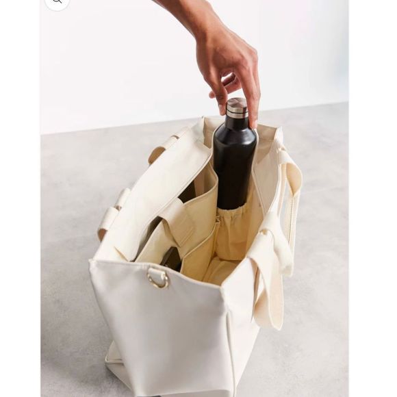 NWT BEIS The East/West Tote - Recycled Collection in BEIGE - Picture 7 of 7